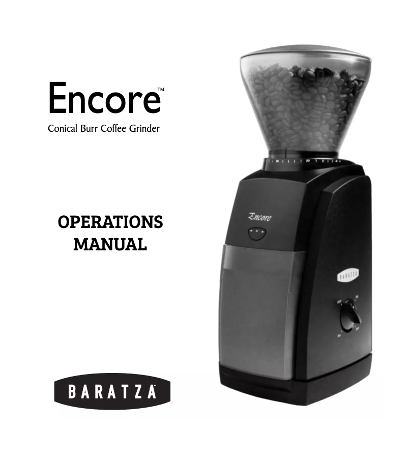 Page n°1 - Manuel utilisateur Baratza Encore BA485
