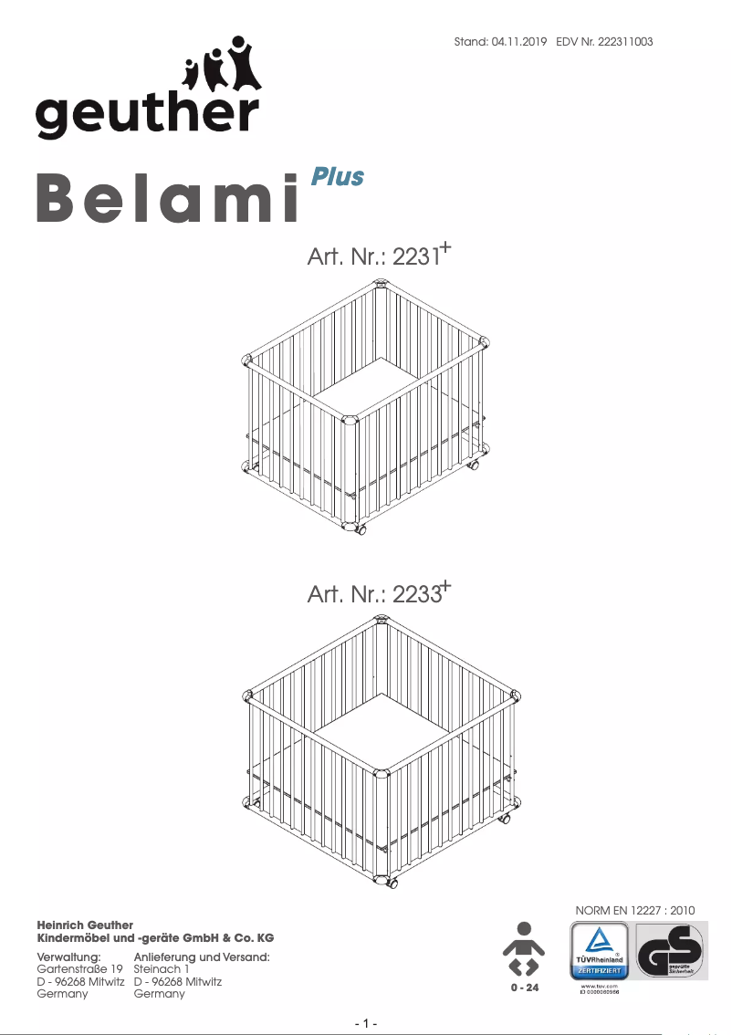 Image de la première page du manuel de l'appareil Belami Plus 2231+