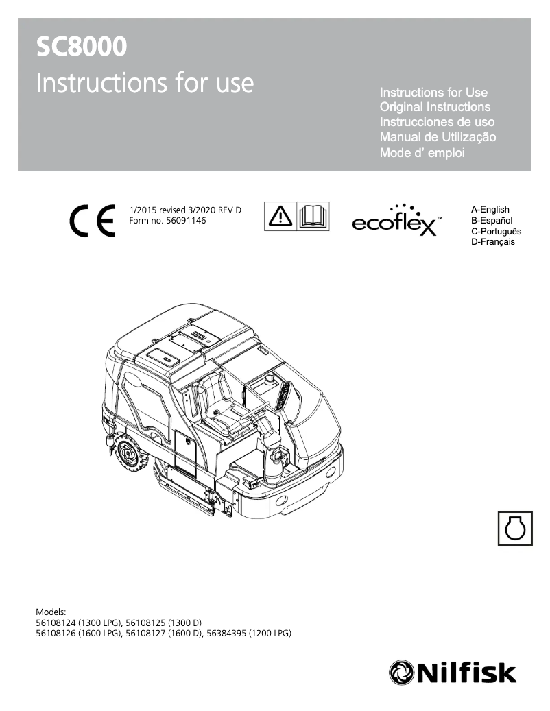 Page n°1 - Manuel utilisateur Nilfisk SC8000