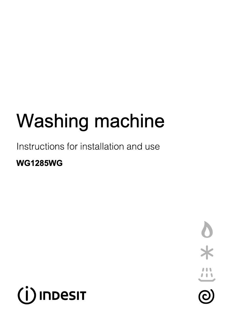 Page n°1 - Manuel utilisateur Indesit WG1285WG