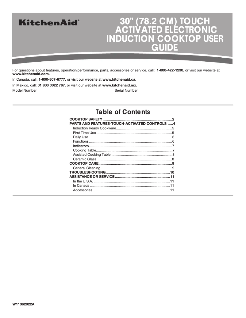 Page 1 de la notice Manuel utilisateur KitchenAid KCIG950JSS