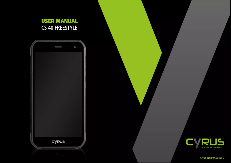 Page n°1 - Manuel utilisateur Cyrus CS40 Freestyle