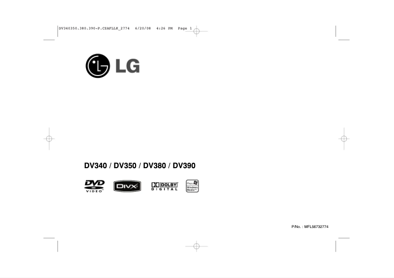 Page n°1 - Manuel utilisateur LG DV390-P