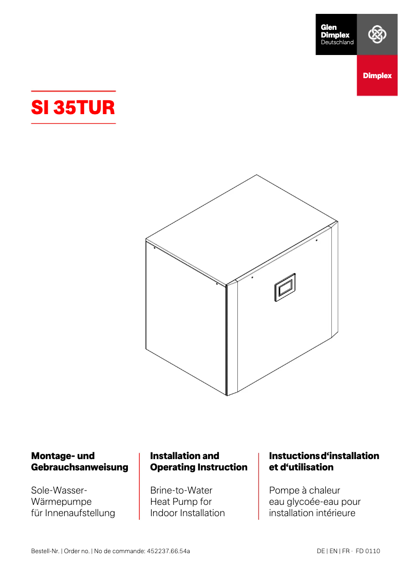 Page n°1 - Manuel utilisateur Dimplex SI 35TUR
