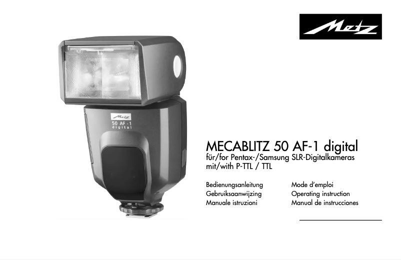 Imagen de la primera página del manual del dispositivo 50 AF-1 Digital Pentax
