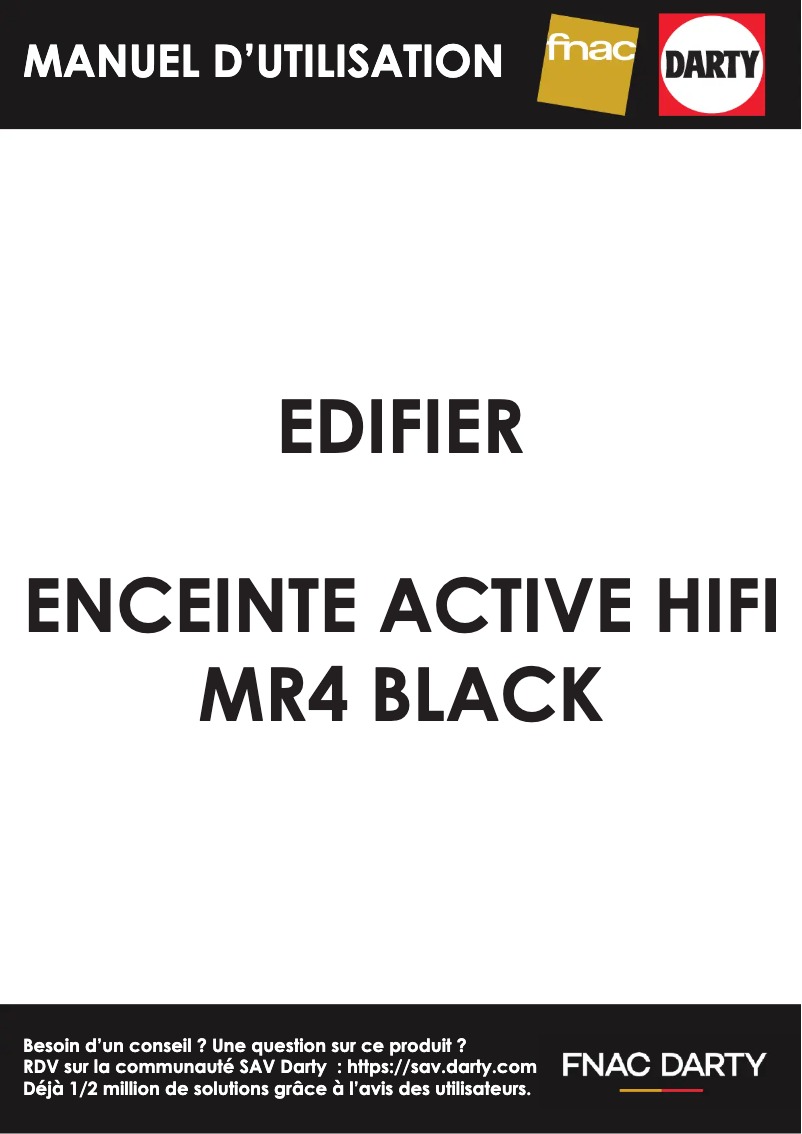 Page n°1 - Manuel utilisateur Edifier MR4