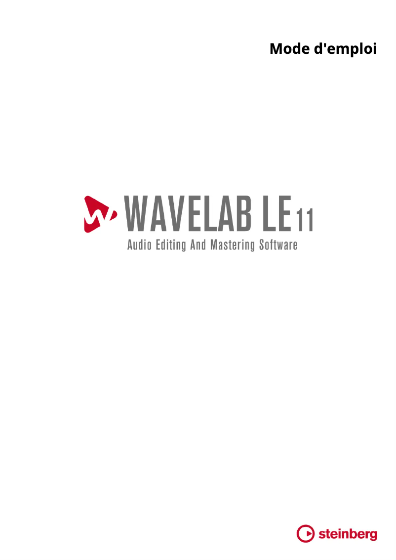 Image de la première page du manuel de l'appareil WaveLab LE 11