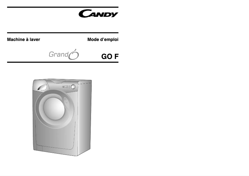 Page 1 de la notice Manuel utilisateur Candy GO F137/L-47