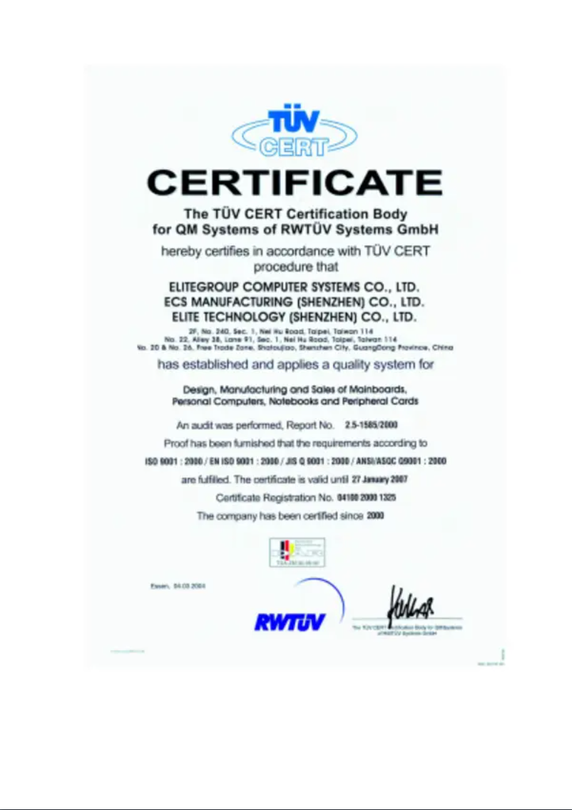 Page 1 de la notice Manuel utilisateur ECS 661GX-M