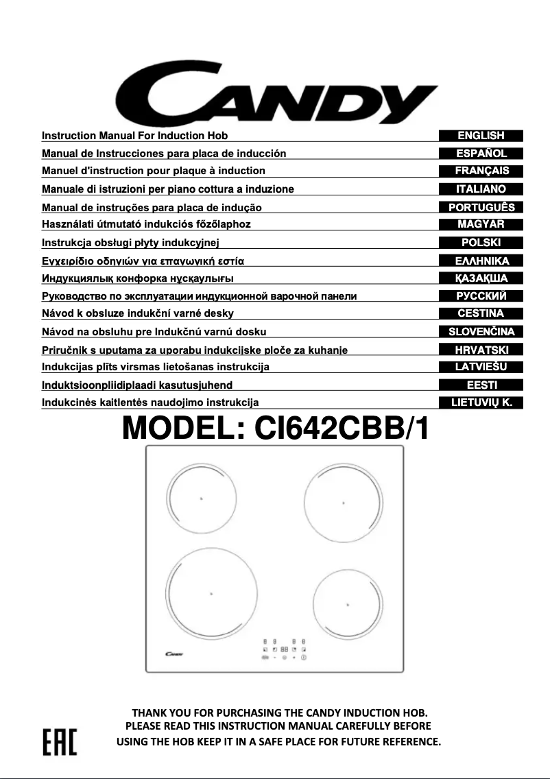 Image de la première page du manuel de l'appareil PCI30BCI642CBB