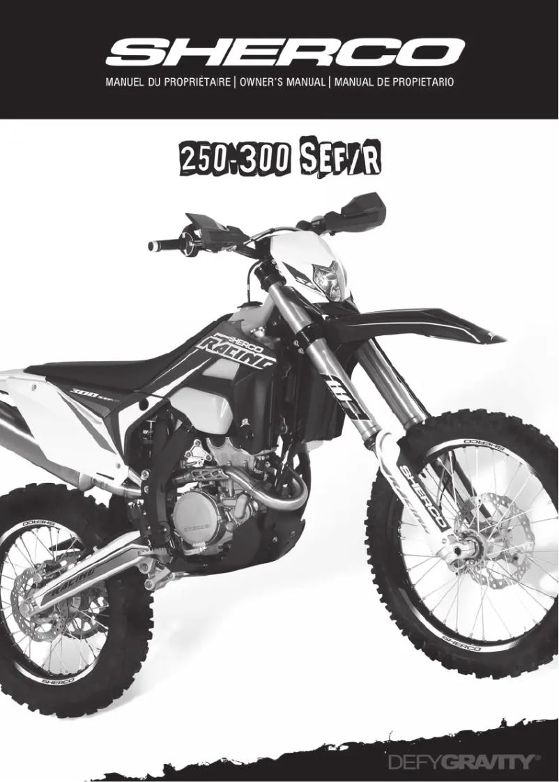 Image de la première page du manuel de l'appareil 300 SEF (2018)