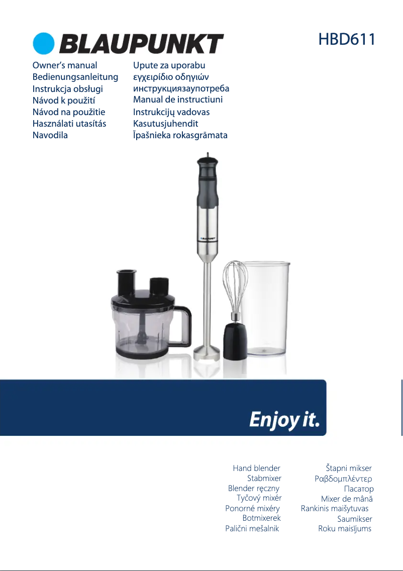 Page n°1 - Manuel utilisateur Blaupunkt HBD611