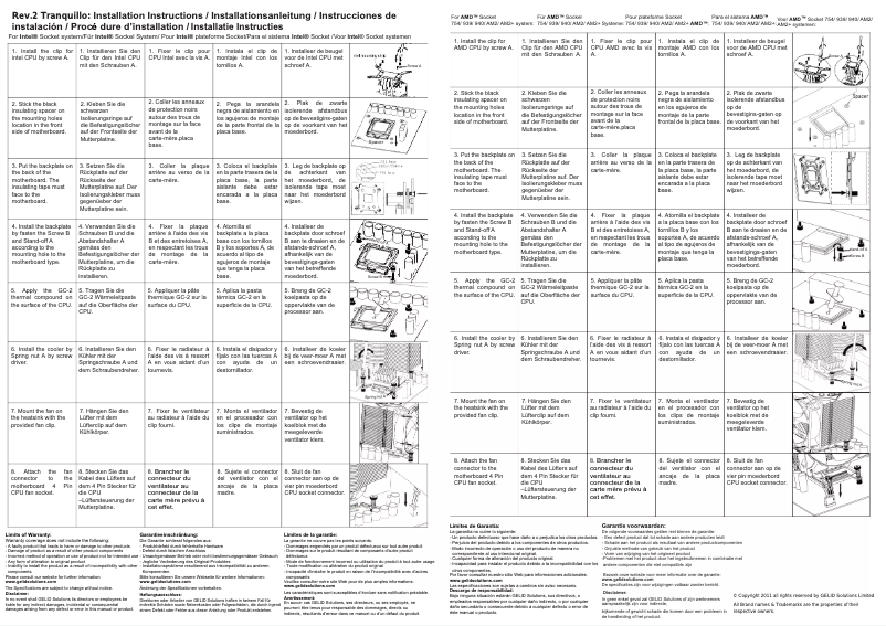 Página 1 del manual Manual de usuario Gelid Tranquillo Rev.2