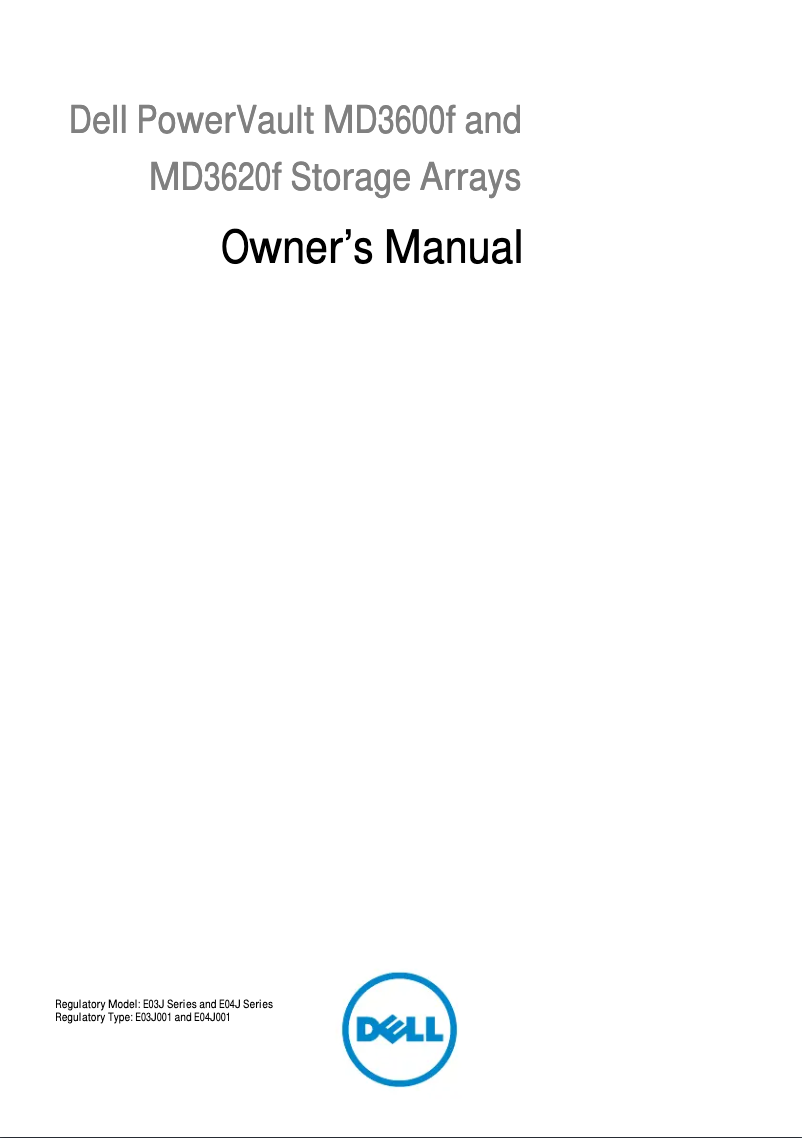 Image de la première page du manuel de l'appareil PowerVault MD3600f