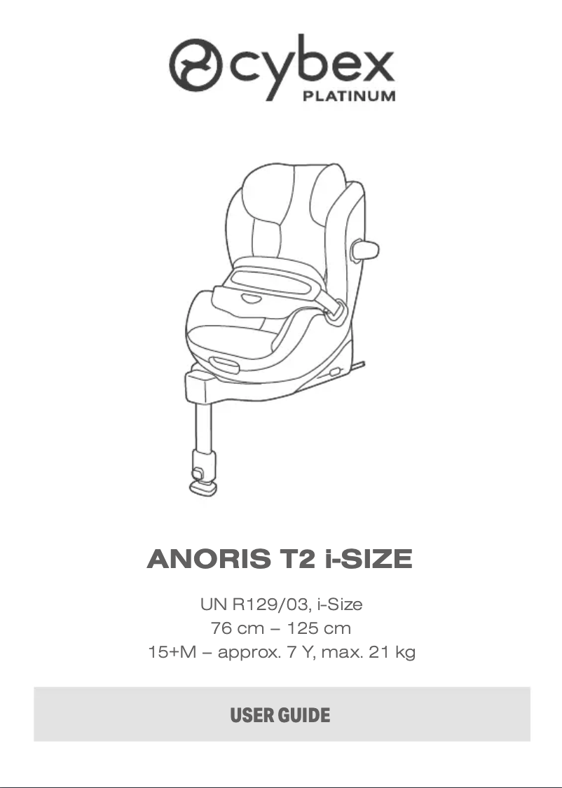 Page 1 de la notice Manuel utilisateur Cybex Anoris T2 i-Size