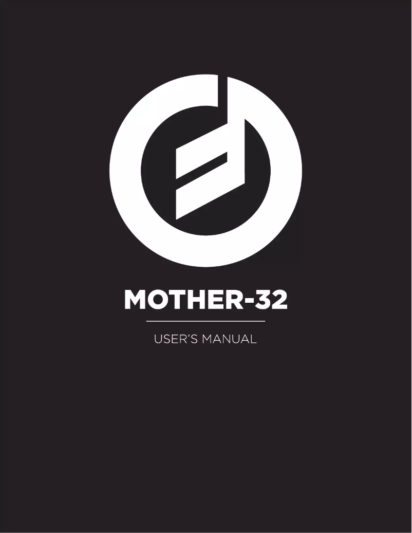 Page n°1 - Manuel utilisateur Moog Mother-32