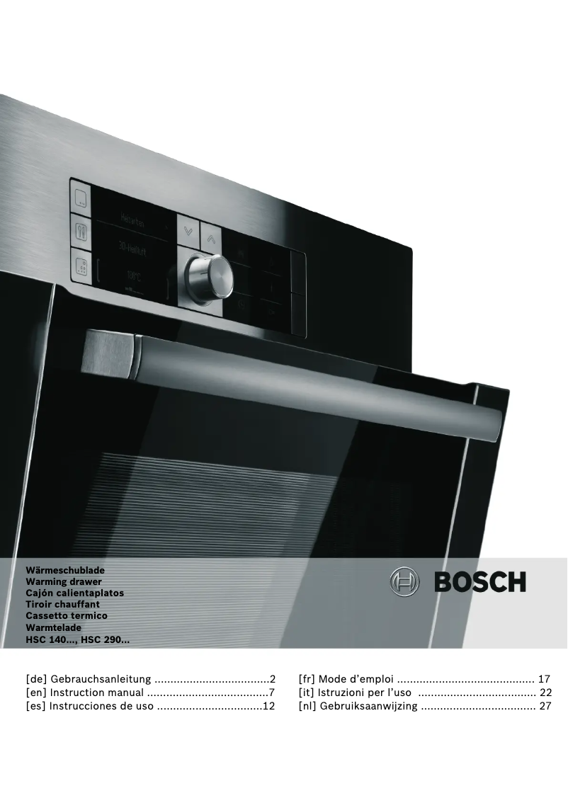 Page n°1 - Manuel utilisateur Bosch HSC140P61