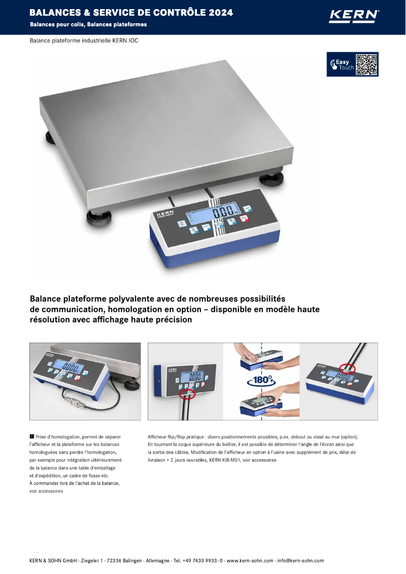 Page 1 de la notice Brochure Kern IOC 300K-2M