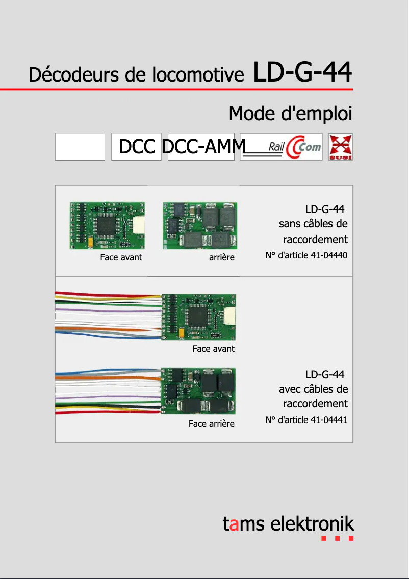 Page n°1 - Manuel utilisateur Tams Elektronik LD-G-44