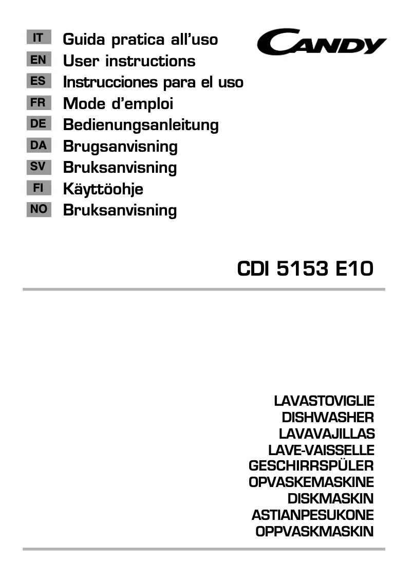 Image de la première page du manuel de l'appareil CDI 5153E10/3-S