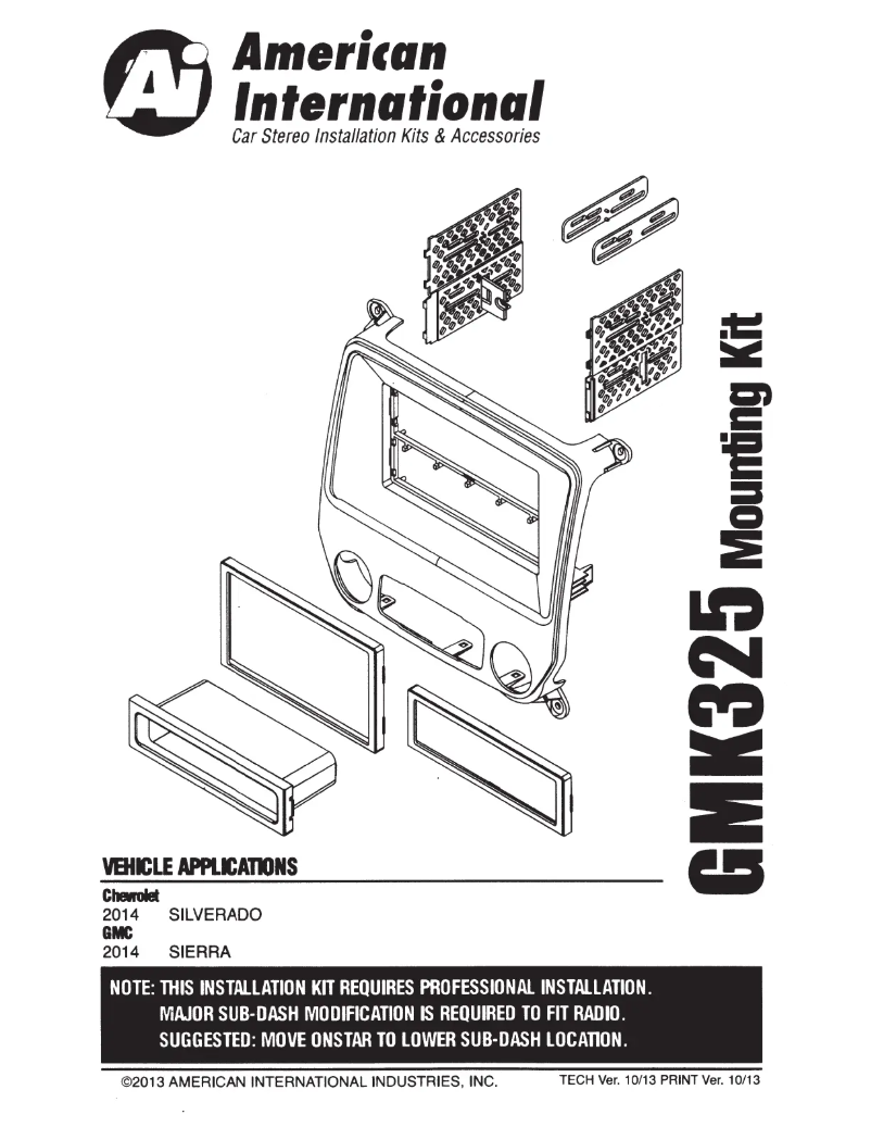 Page n°1 - Manuel utilisateur American International GMK325