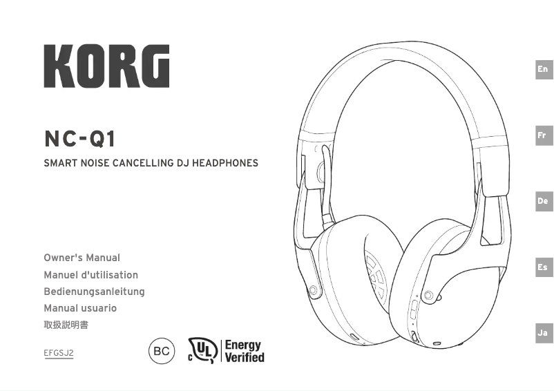 Page 1 of the manual User Manual Korg NC-Q1