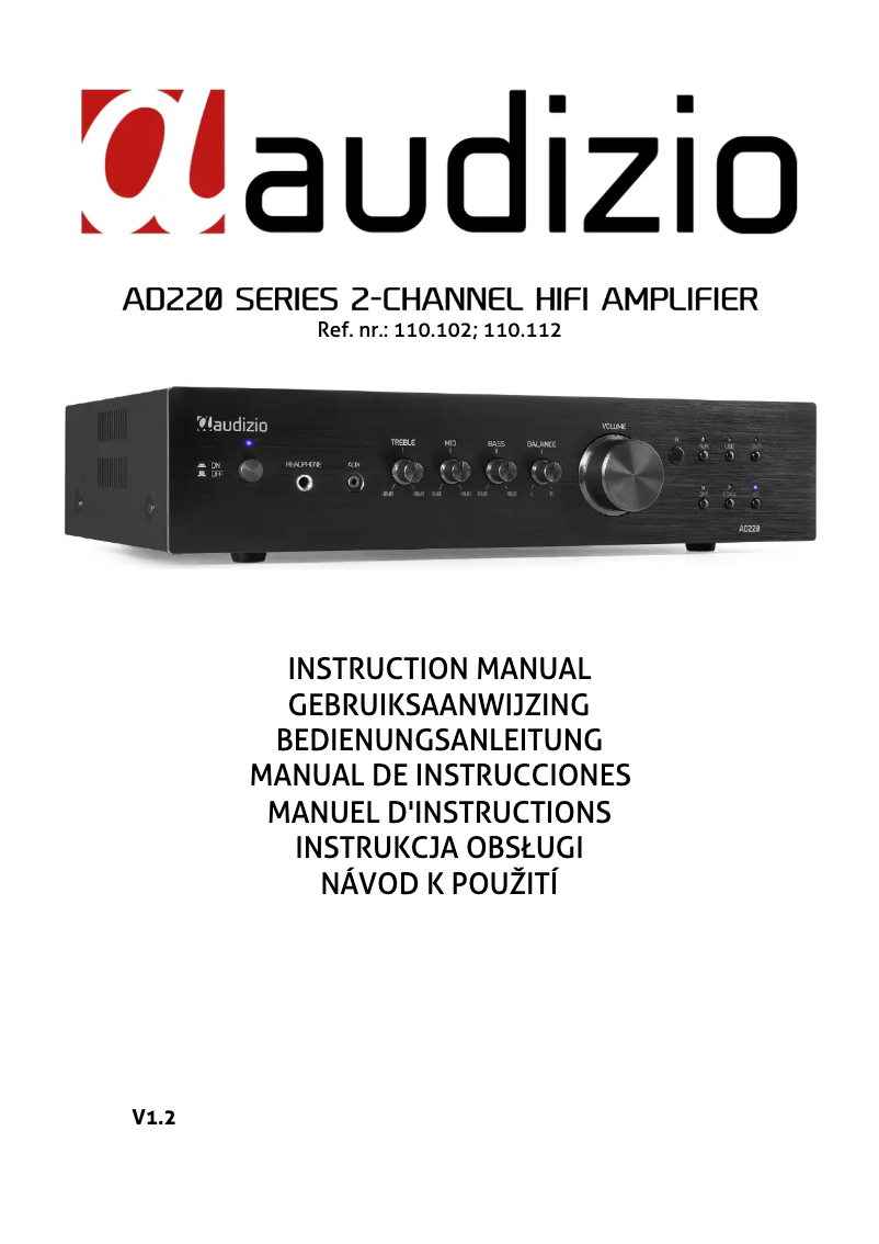 Page 1 de la notice Manuel utilisateur Audizio AD220B