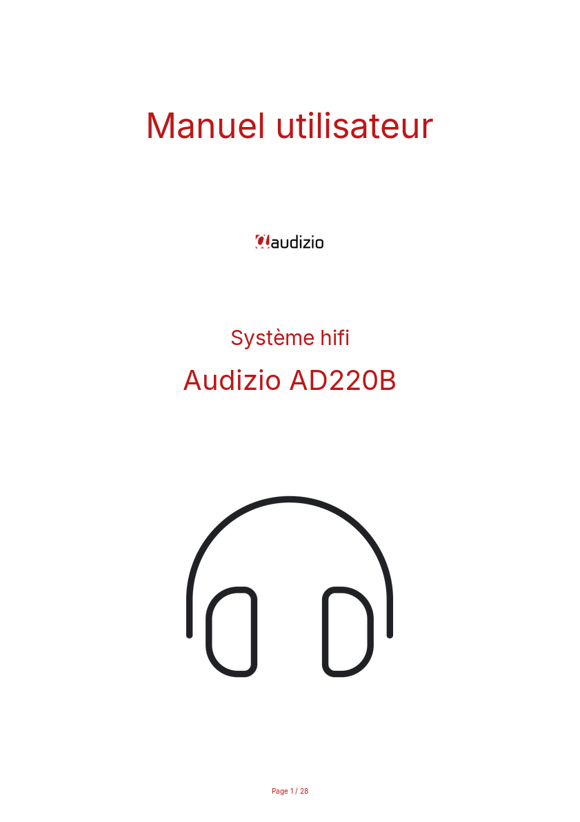 Image de la première page du manuel de l'appareil AD220B