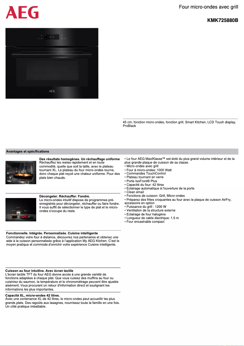 Image de la première page du manuel de l'appareil KMK725880B