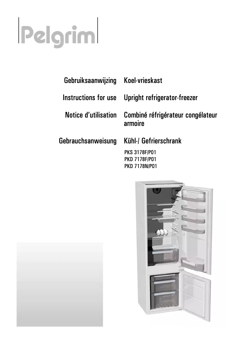 Page 1 de la notice Manuel utilisateur Pelgrim PKD7178N