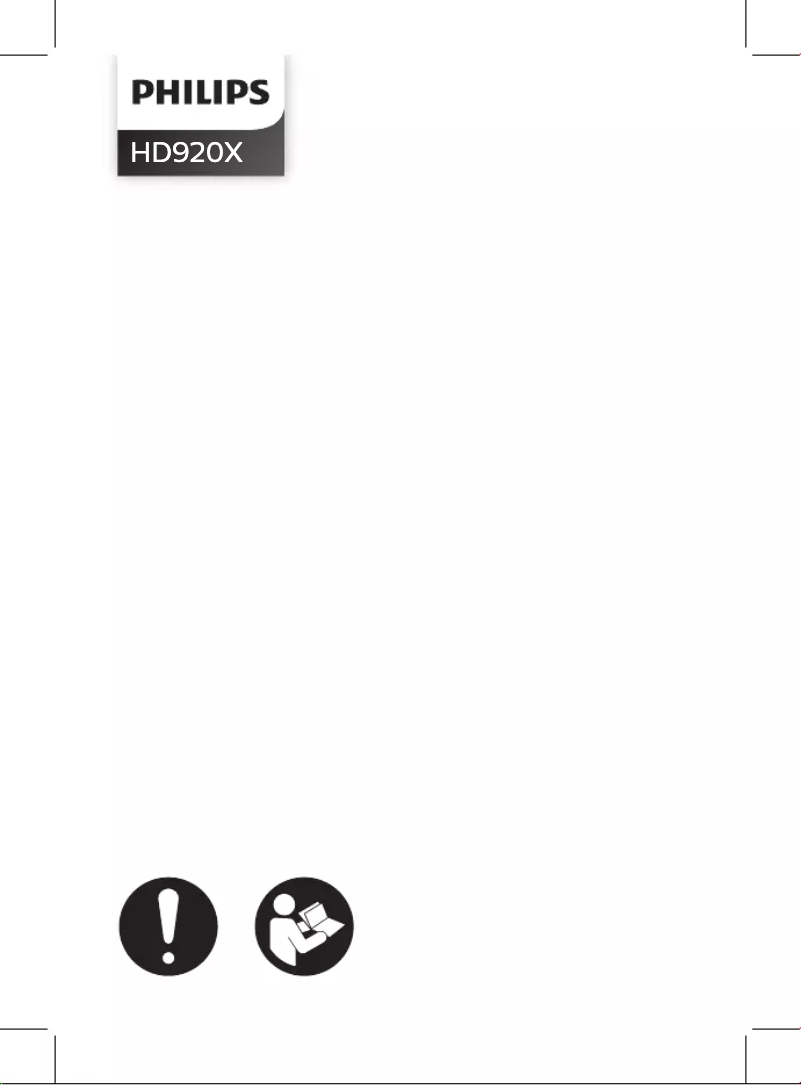 First page image of the manual for HD9200