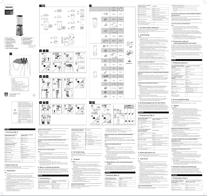 Page 1 de la notice Manuel utilisateur Philips Daily Collection HR2605