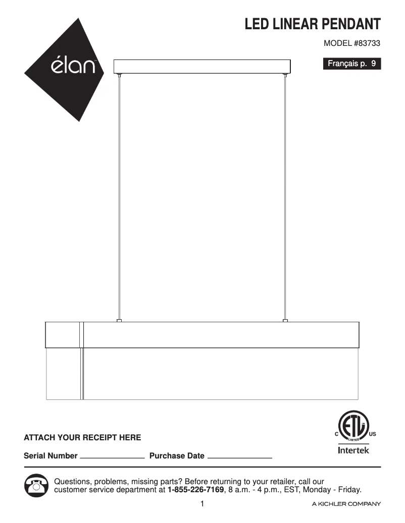 Page 1 de la notice Manuel utilisateur Elan Geo 83733