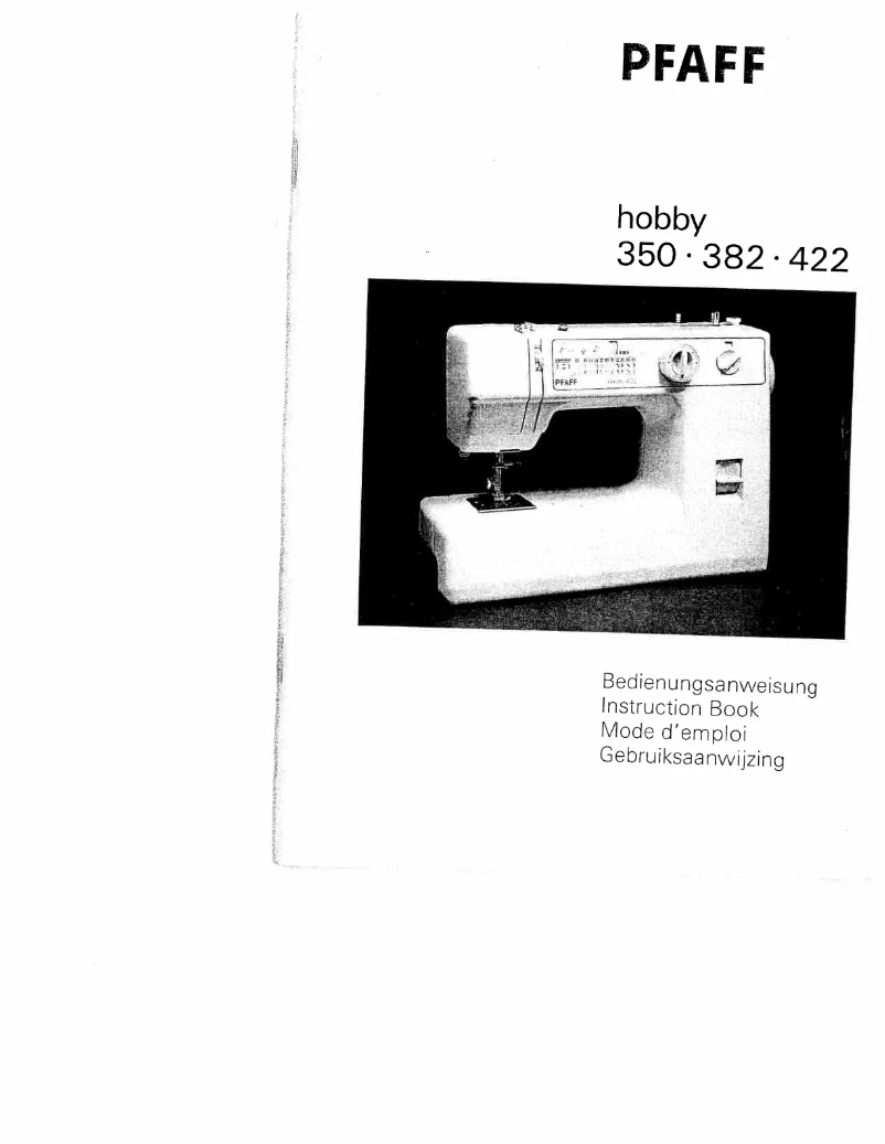 Page 1 of the manual User Manual Pfaff hobby 350