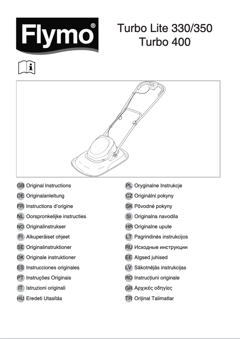 Page 1 de la notice Manuel utilisateur Flymo Turbo Lite 400