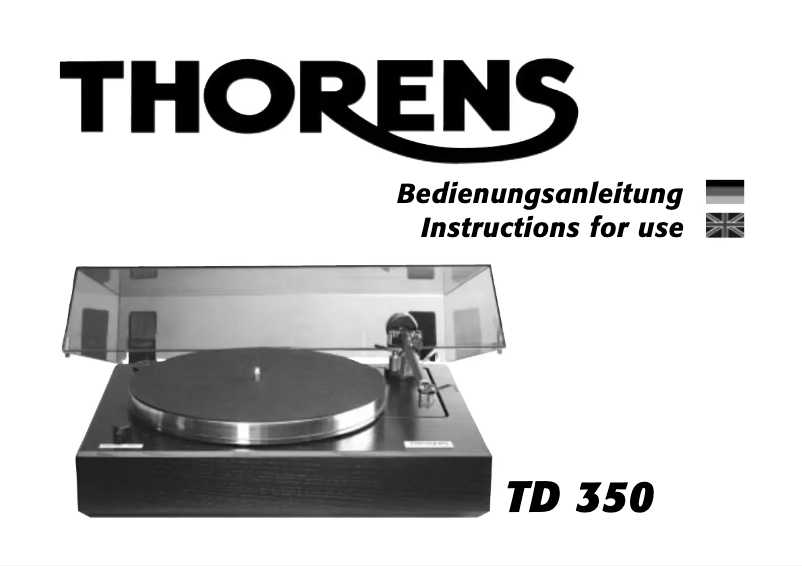 Page n°1 - Mode d'emploi Thorens TD 350