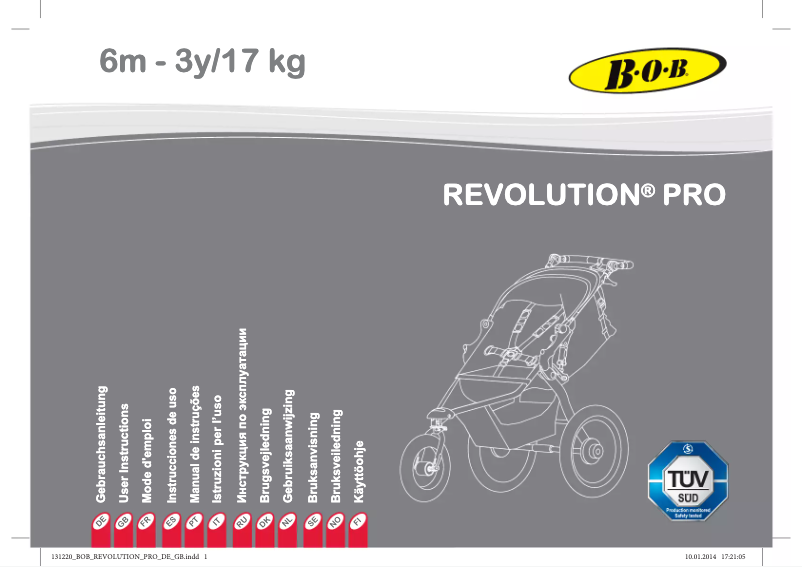 Page 1 de la notice Manuel utilisateur B.O.B. Revolution Pro