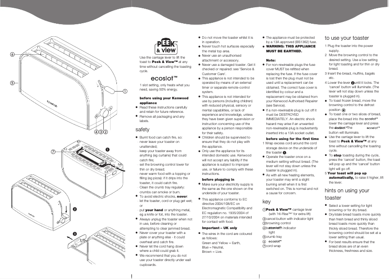 Page n°1 - Manuel utilisateur Kenwood TTM125