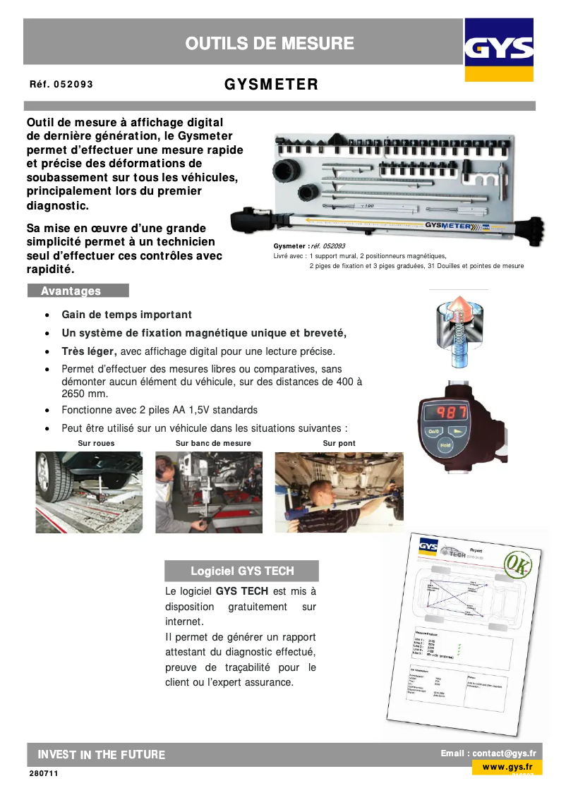 Page n°1 - Fiche technique GYS Gysmeter