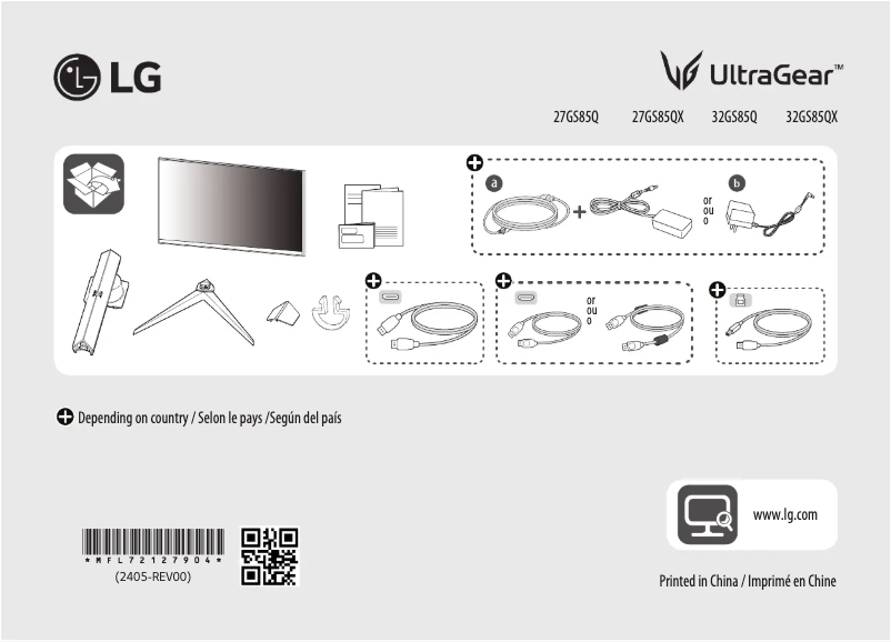 Page 1 de la notice Manuel utilisateur LG UltraGear 32GS85Q