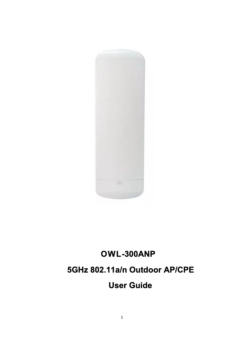 Page n°1 - Manuel utilisateur Amer Networks OWL-300ANP