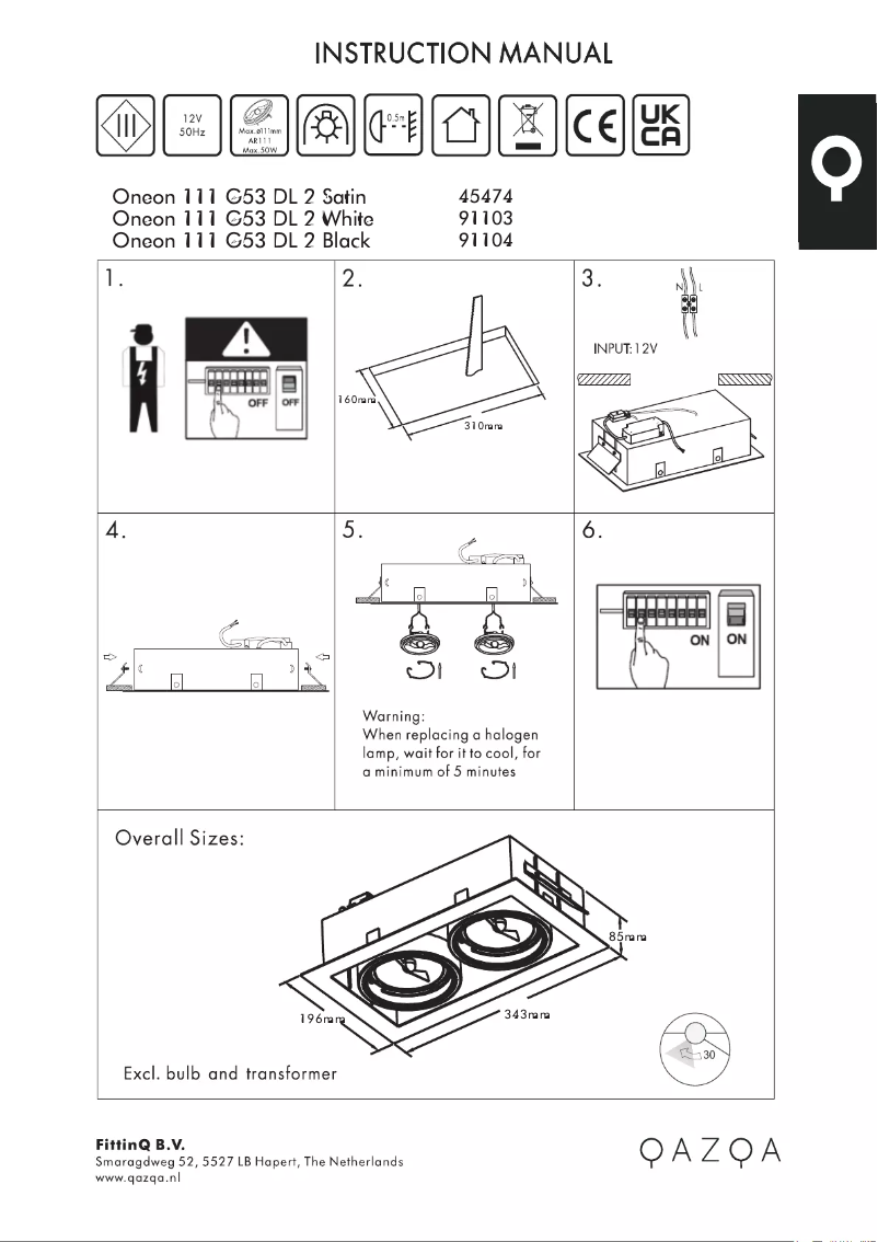 Image de la première page du manuel de l'appareil Oneon