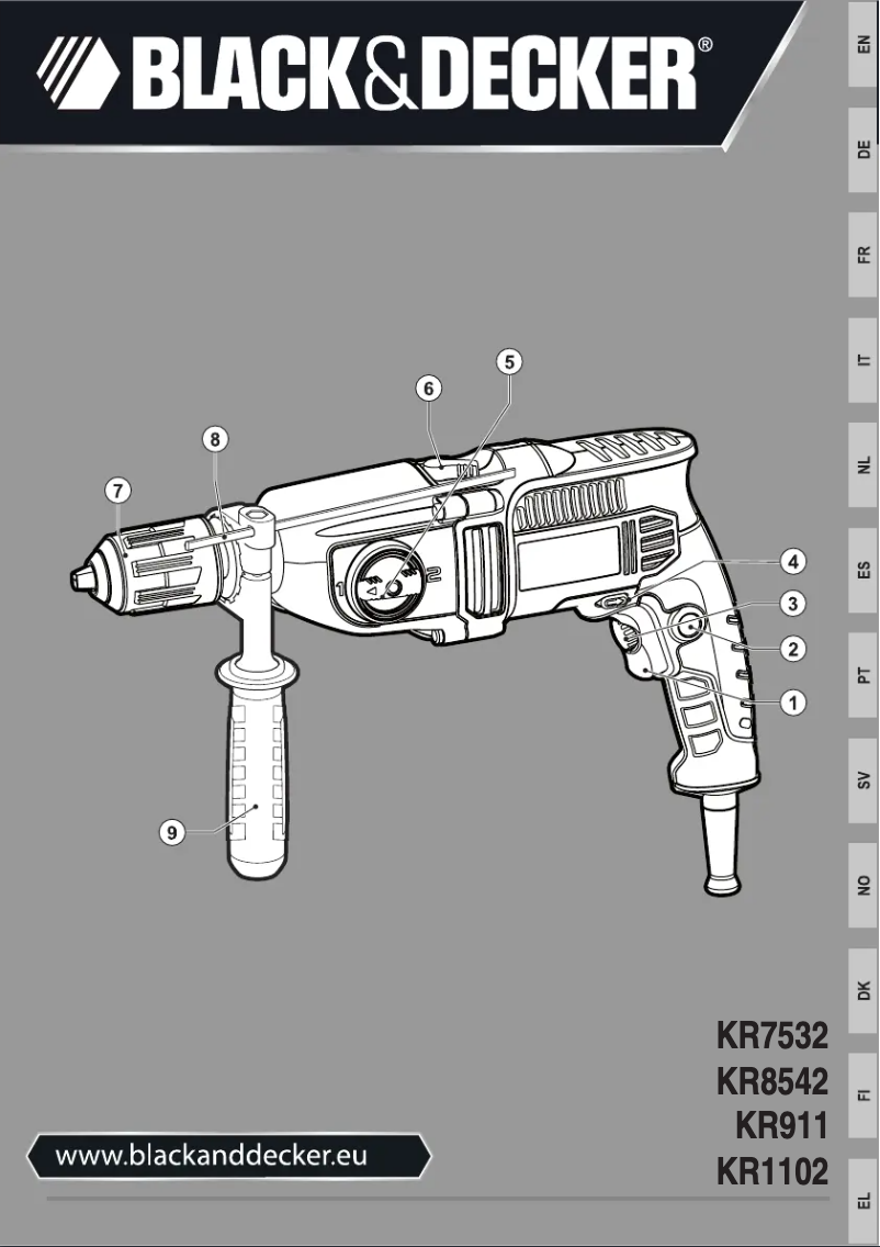 Page 1 de la notice Manuel utilisateur Black & Decker KR911K