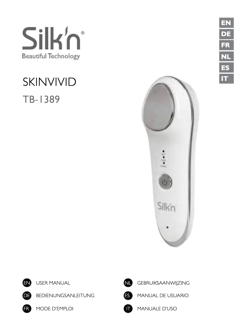 Image de la première page du manuel de l'appareil SkinVivid TB-1389