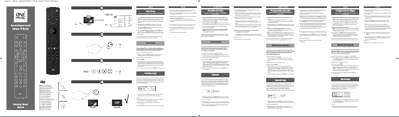 Page 1 de la notice Manuel utilisateur One for all Contour TV URC 1210
