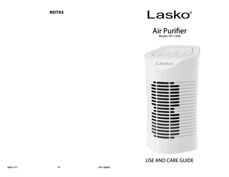 Page 1 de la notice Manuel utilisateur Lasko HF11200