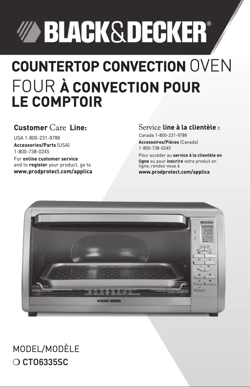 Page 1 de la notice Manuel utilisateur Black & Decker CTO6335SC
