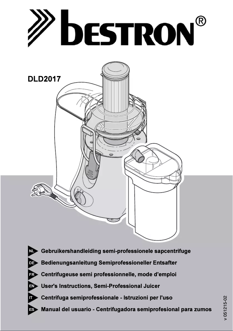 Image de la première page du manuel de l'appareil DLD2017