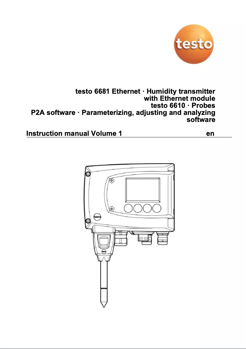 Page 1 de la notice Manuel utilisateur Testo 6681