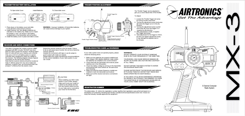 Page 1 de la notice Manuel utilisateur Sanwa MX-3